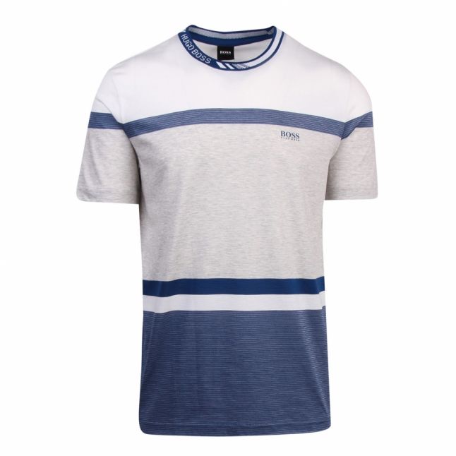 Athleisure Mens Blue Tee 8 Colourblock S/s T Shirt