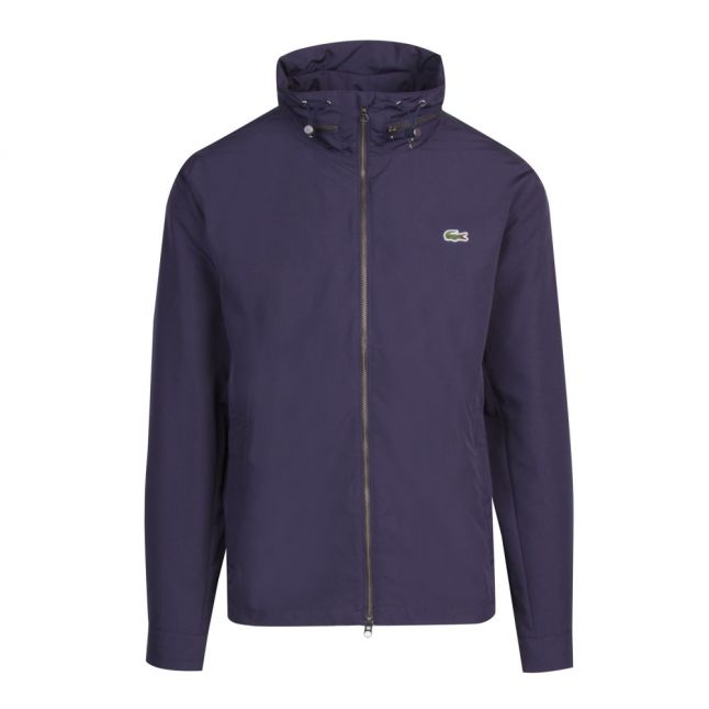 Mens Navy Branded Zip Thru Jacket