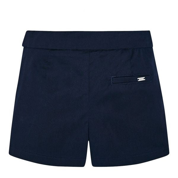 Girls Navy Basic Smart Shorts