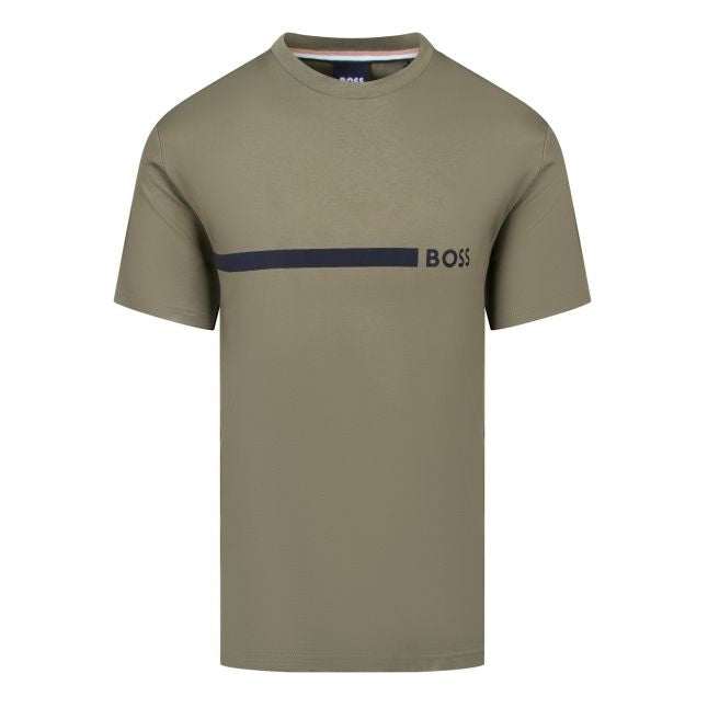 Mens Dark Beige Beach UV Slim S/s T Shirt