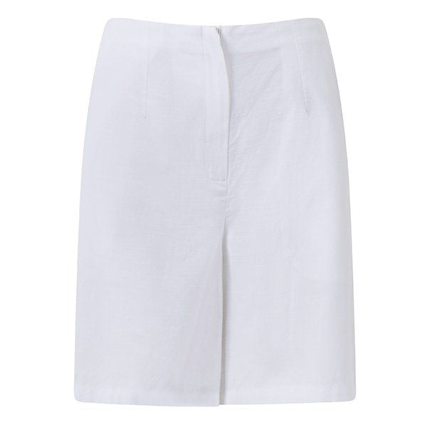 Womens Linen White Alania Lyocell Blend Shorts