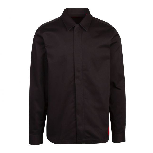 Mens Black Epino Zip Overshirt