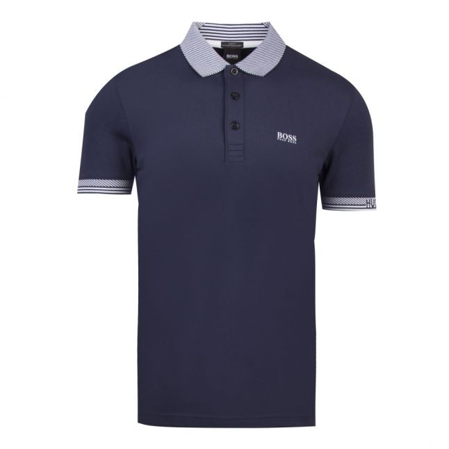 Athlesiure Mens Navy Paule Slim Fit S/s Polo Shirt