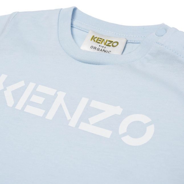 Baby Pale Blue Basic Logo S/s T Shirt