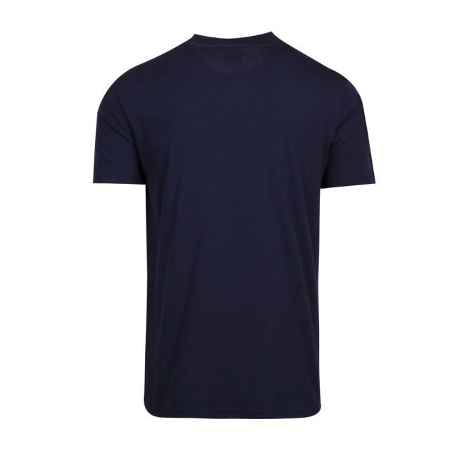 Mens Navy Blue Beach Chest Logo Slim Fit S/s T Shirt