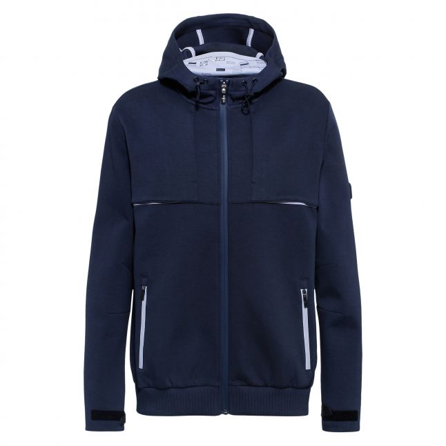 Mens Navy Sybrique Zip Hoodie