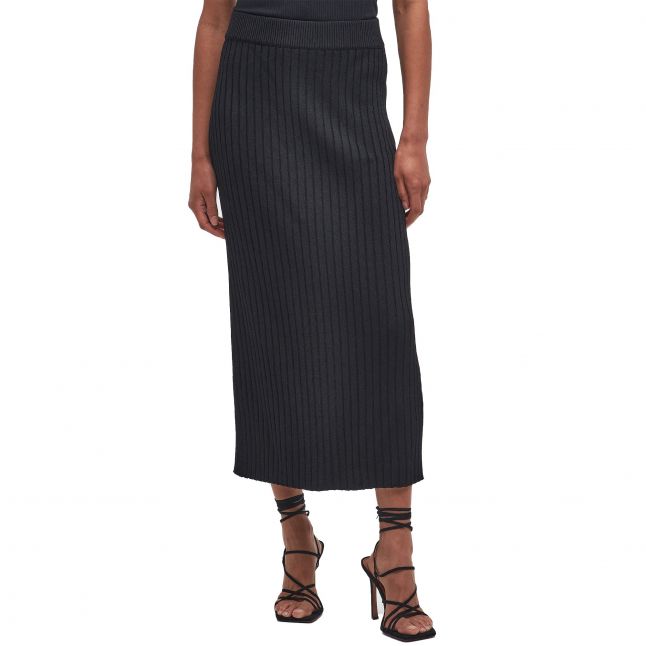 Womens	Black Alicia Co-ord Knit Midi Skirt