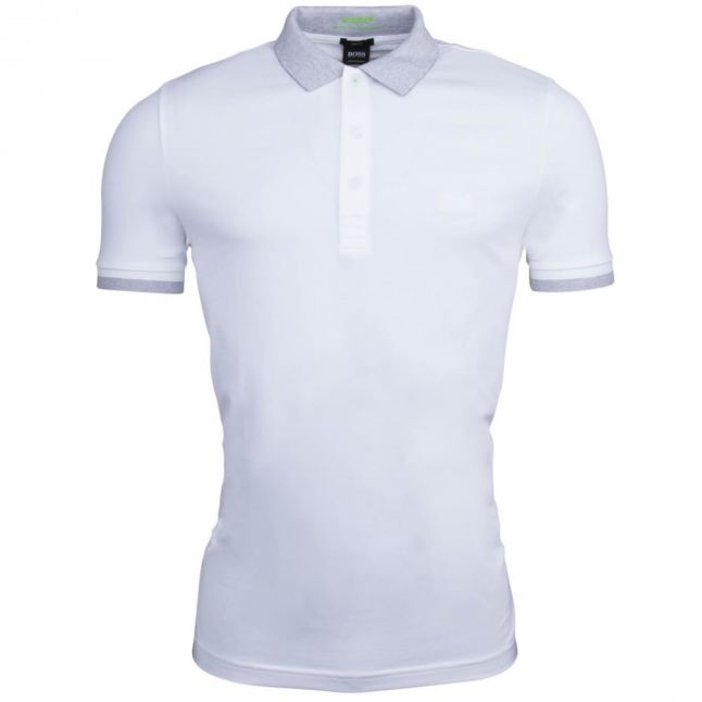 Athleisure Mens White Paule Slim S/s Polo Shirt