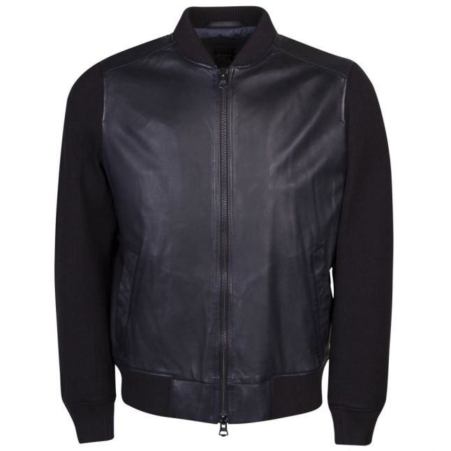 Casual Mens Dark Blue Jayger Leather Jacket