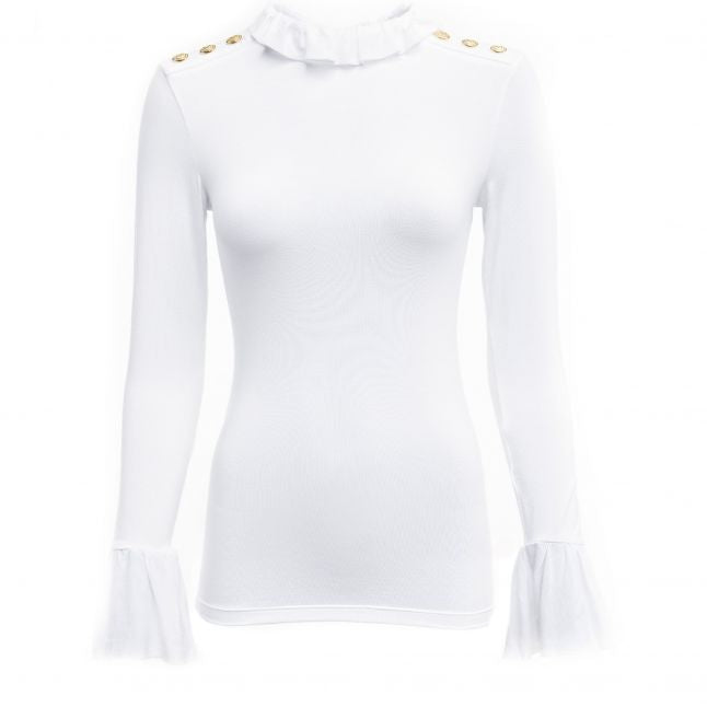 Womens	White Lilibet Jersey L/s T Shirt