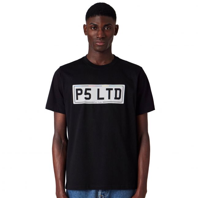 Mens Black P5 LTD Reg Fit S/s T Shirt