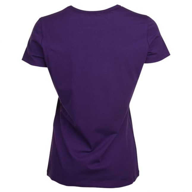 Womens Violet Embossed Logo S/s T Shirt