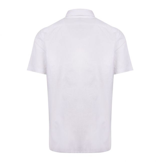 Mens White Classic Zebra Casual S/s Shirt