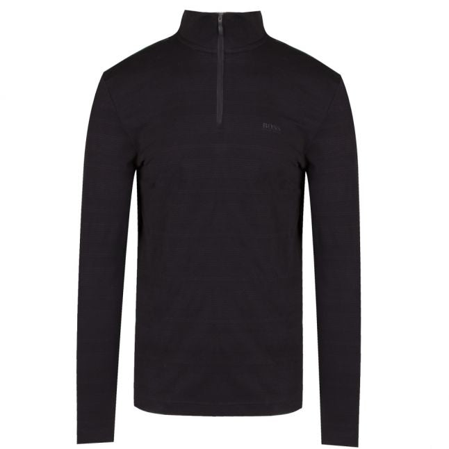 Athleisure Mens Black Piraq Zip Collar L/s T Shirt