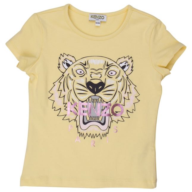 Girls Yellow Tiger 1 S/s Tee Shirt