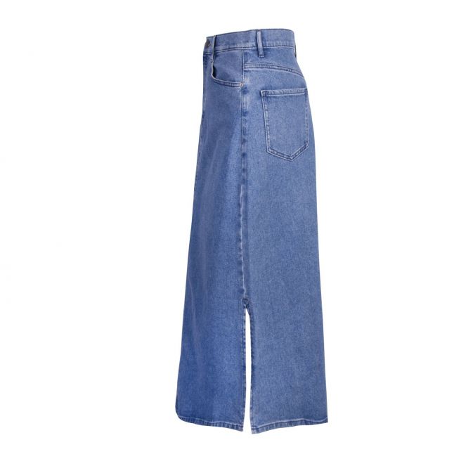 Womens Medium Blue Denim A-Line Skirt