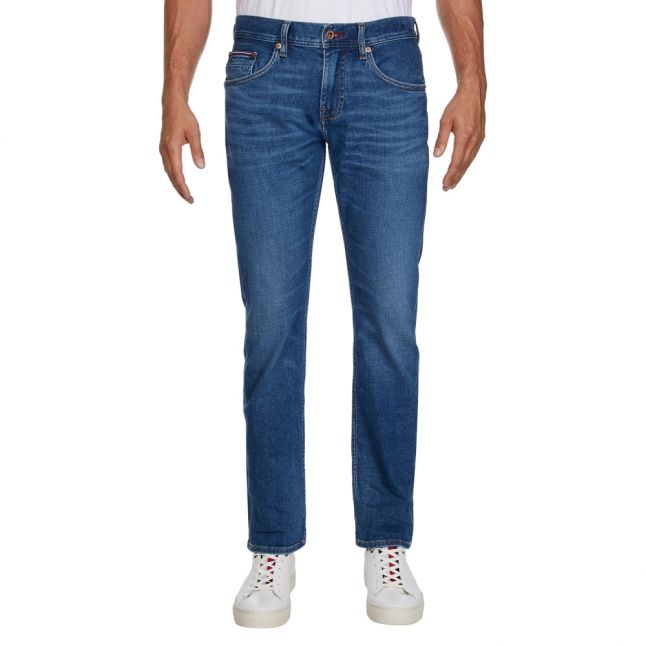 Mens Crane Blue Bleecker Slim Fit Jeans