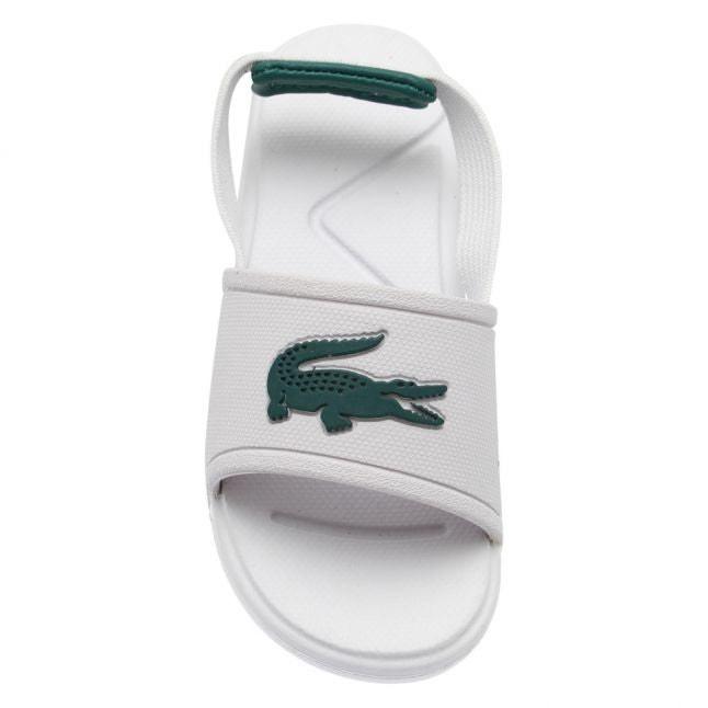 Infant White/Green L.30 Croc Slides (3-9)