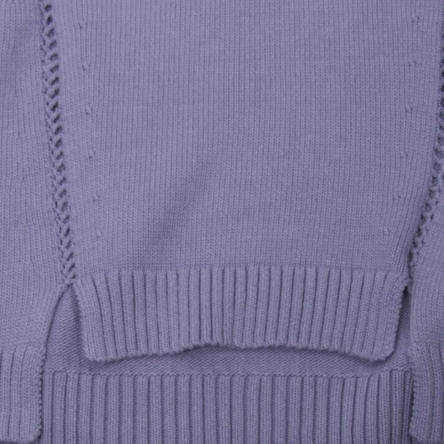 Womens Amabelle Blue Vedette Ladder Stitch Knitted Top