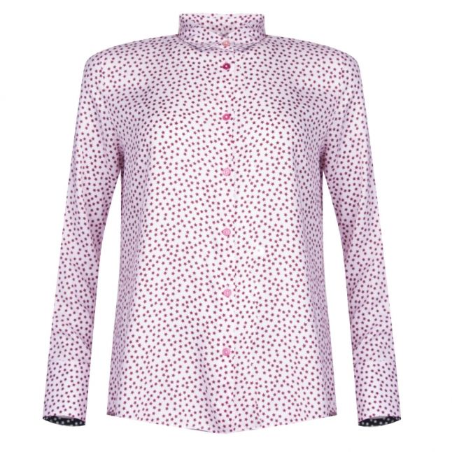 Womens Raspberry Multicoloured Print Blouse