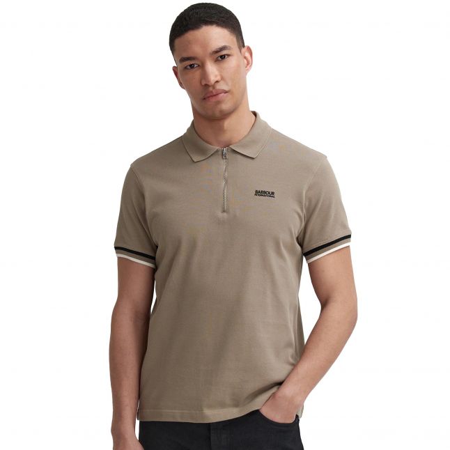 Mens Brindle Buxton Zip Neck S/s Polo