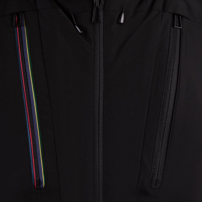 Mens Black Technical Hooded Jacket