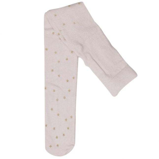 Girls Beige Stars Tights