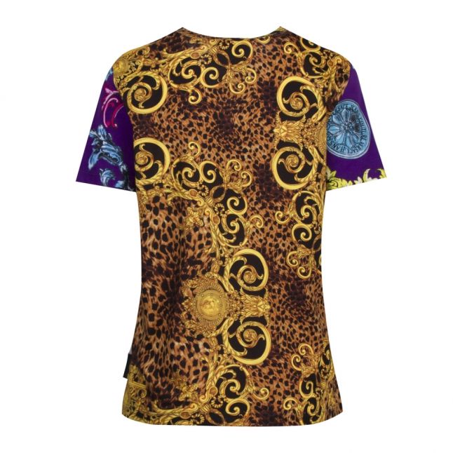 Womens Violet Baroque Mix Print S/s T Shirt