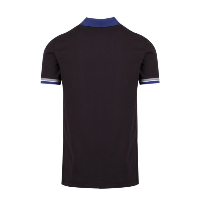 Athleisure Mens Black/Blue Paddy 1 Regular Fit S/s Polo Shirt