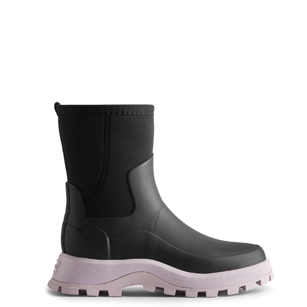 Womens Black/Mauve City Explorer Short Boot