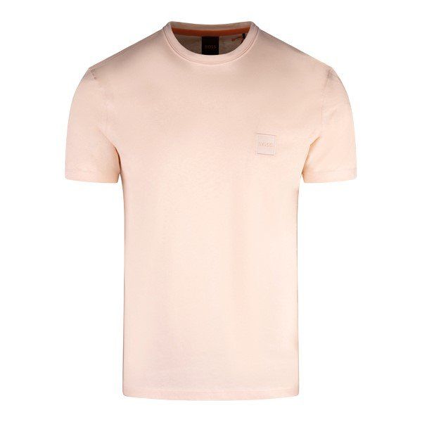 Mens BOSS Open Beige Orange Tales S/s T Shirt