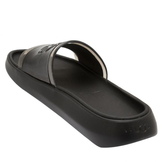 Womens Black Hilama Logo Slides