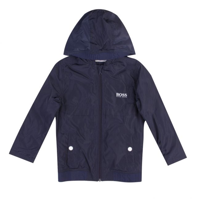 Boys Navy Lightweight Hooded Jacket