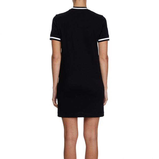 Womens Black Tipped Trim T Shirt Dress