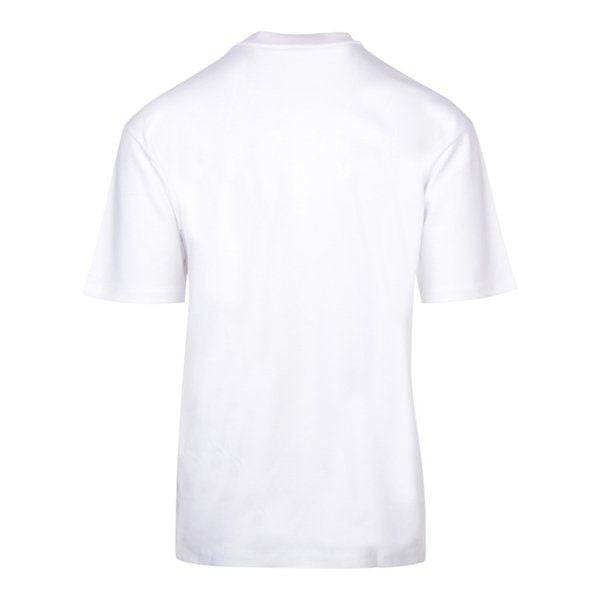 Mens White Demming Script Collar S/s T Shirt