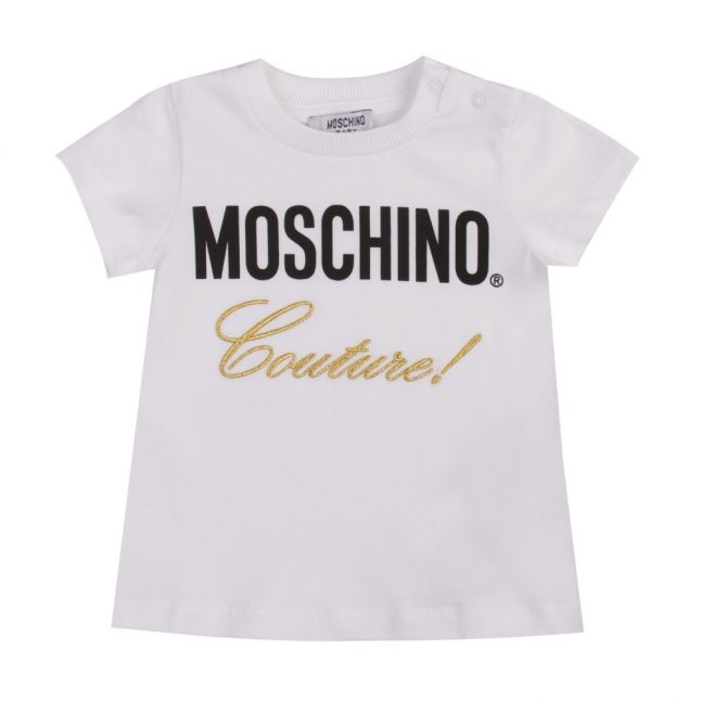 Baby White/Black Couture T Shirt & Leggings Set