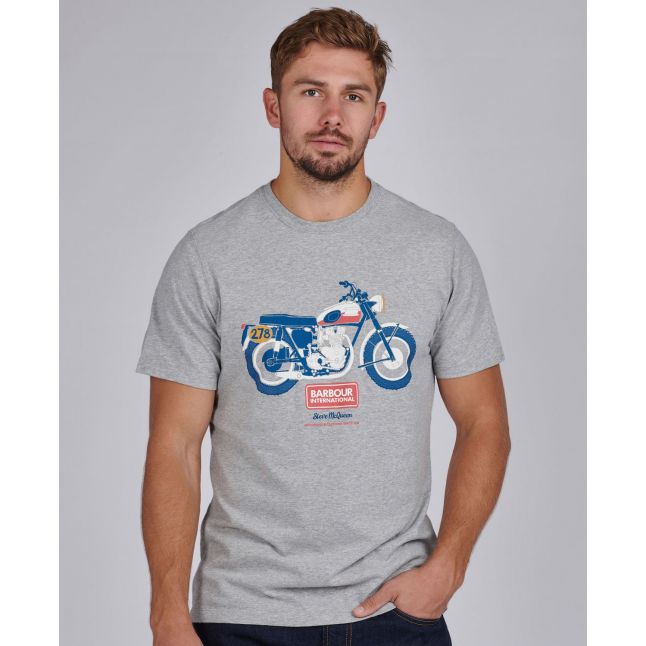 Mens Grey Marl Indiana S/s T Shirt