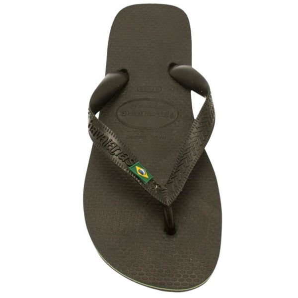 Womens Black Brasil Flip Flops