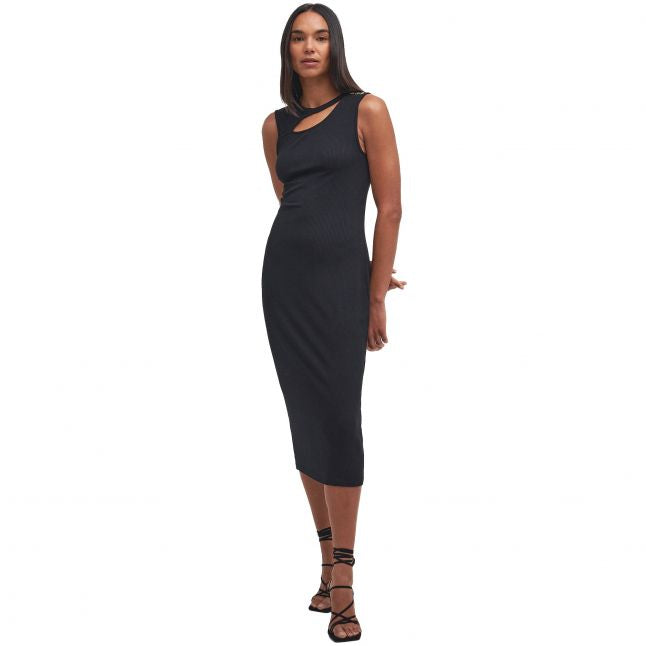 Womens	Black Jenny Cut Out Midi Dress