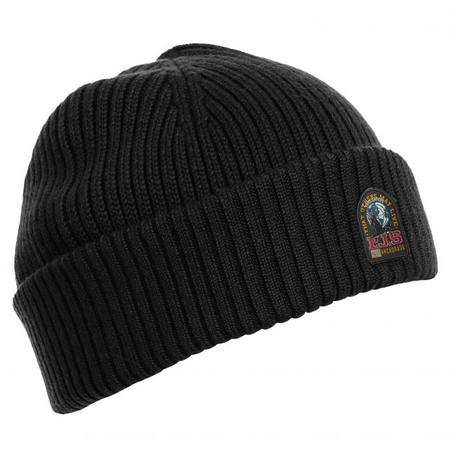 Mens Parajumpers Black Rib Hat