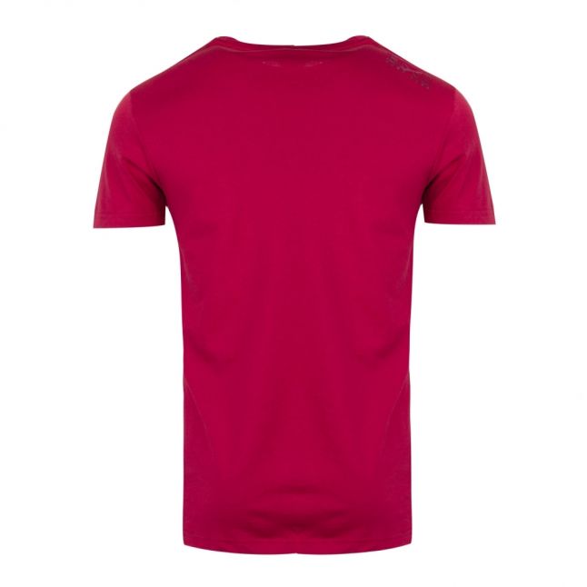 Athleisure Mens Dark Red Tee Small Logo S/s T Shirt