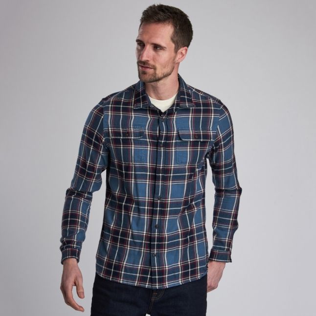 Steve McQueen™ Collection Mens Blue Bill Check L/s Shirt