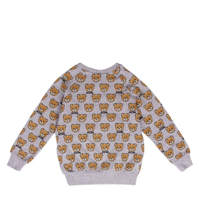 Boys Grey Melange Toy Print Crew Sweat Top