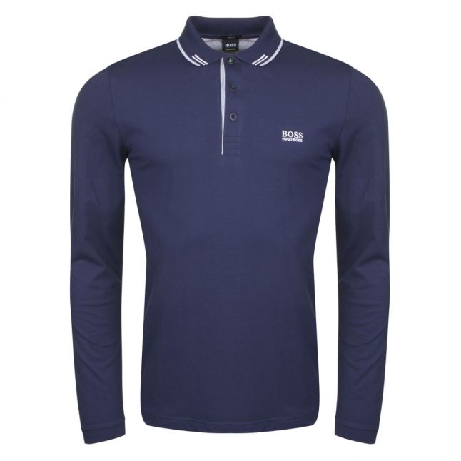 Athleisure Mens Navy Paulson Slim L/s Polo Shirt