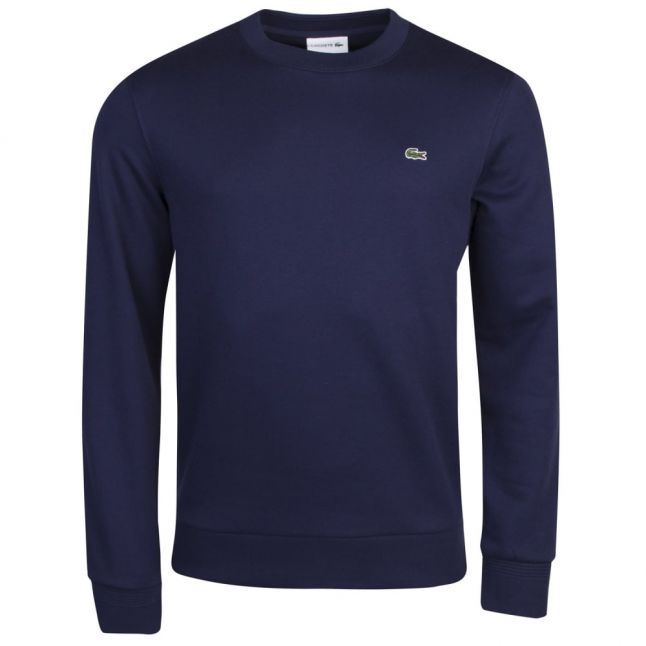 Mens Navy Branded Crew Sweat Top