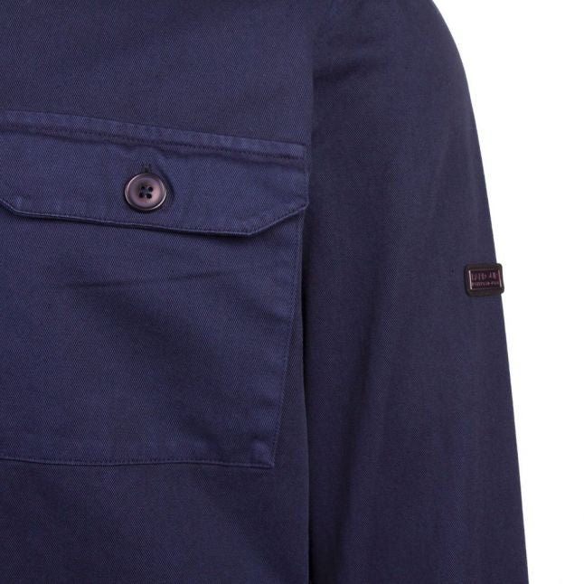 Mens Navy Spacer Overshirt