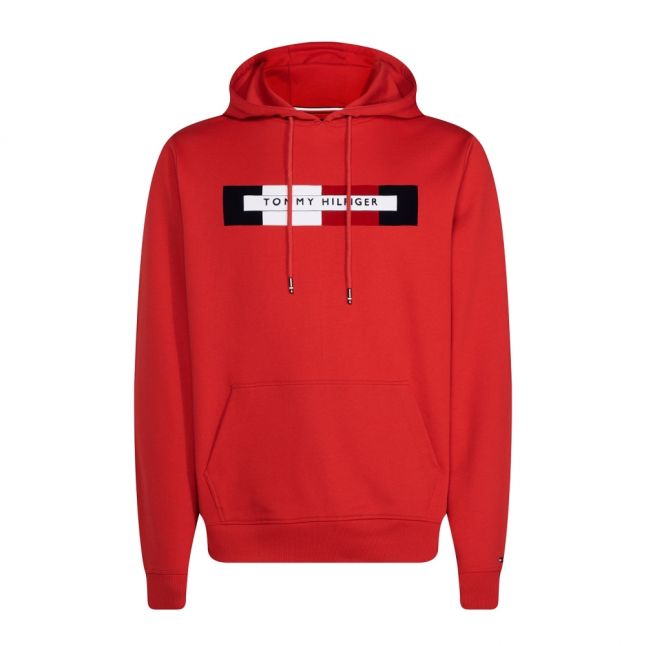 Mens Haute Red Hilfiger Logo Hoodie