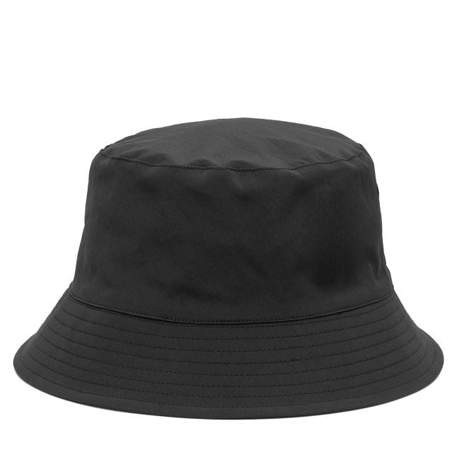 Mens Black Waxed Bucket Hat