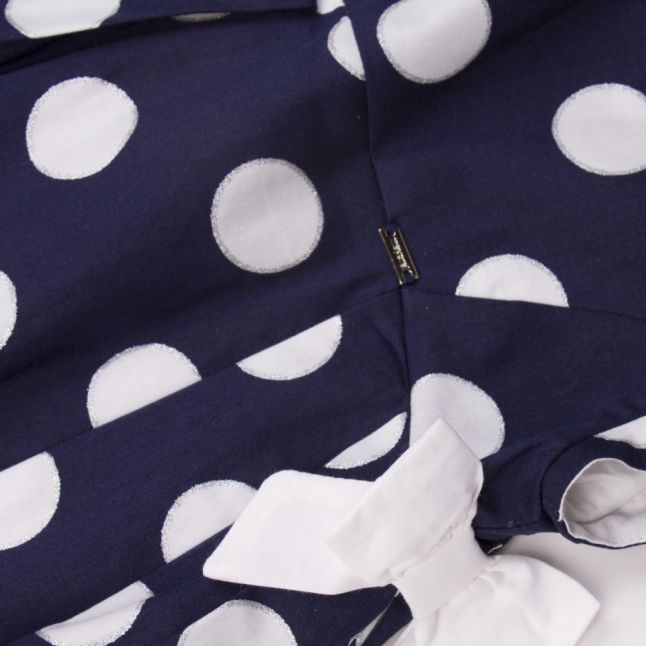 Infant Navy Polka Dot Dress