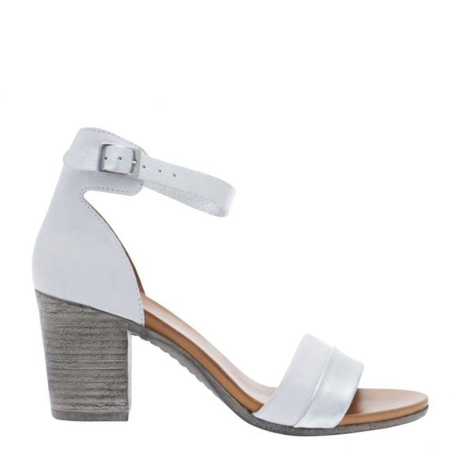 Womens Silver Loello Heeled Sandals